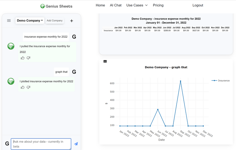 Talk To Your Data With Genius Sheets